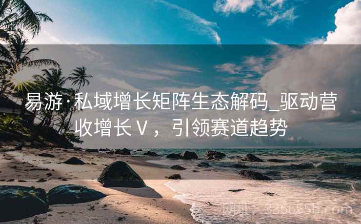 易游·私域增长矩阵生态解码_驱动营收增长Ⅴ，引领赛道趋势