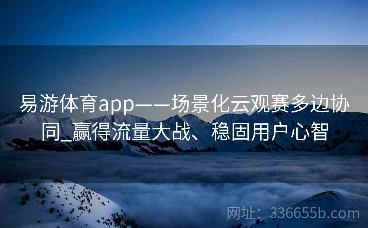 易游体育app——场景化云观赛多边协同_赢得流量大战、稳固用户心智