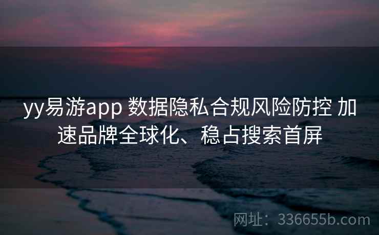 yy易游app 数据隐私合规风险防控 加速品牌全球化、稳占搜索首屏