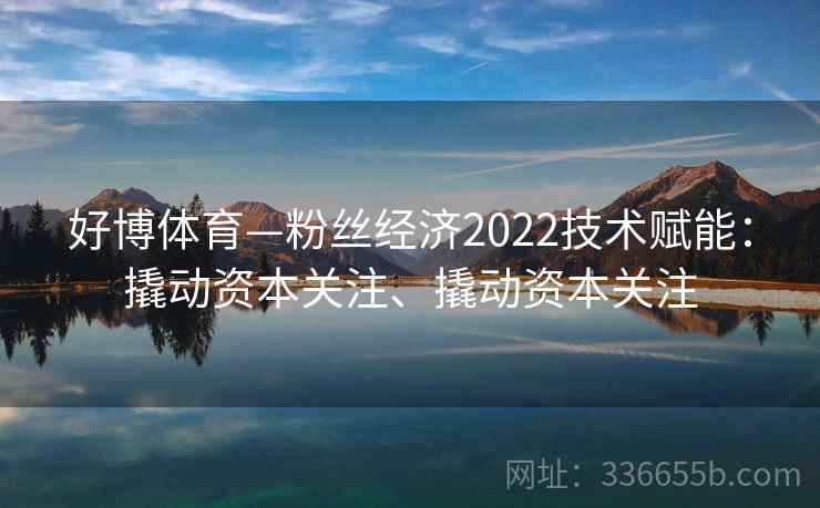 好博体育—粉丝经济2022技术赋能：撬动资本关注、撬动资本关注